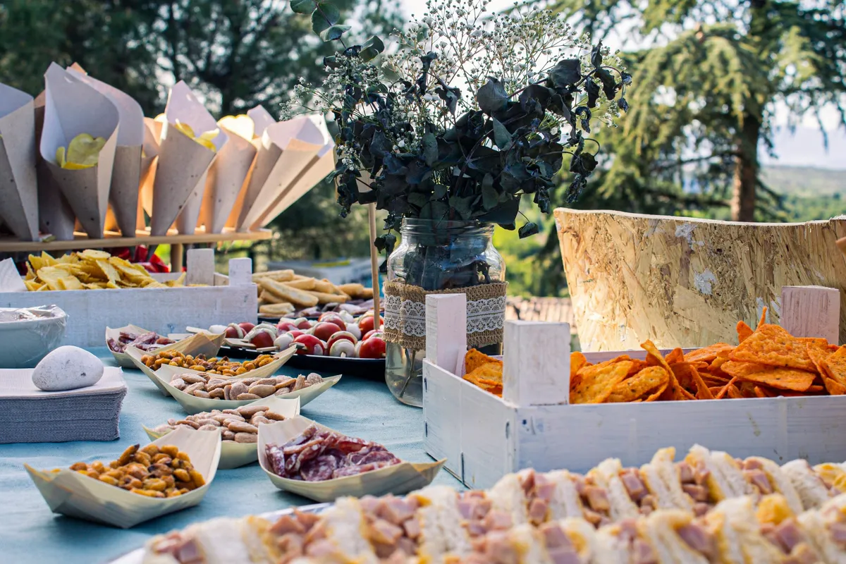 New year corporate event catering table
